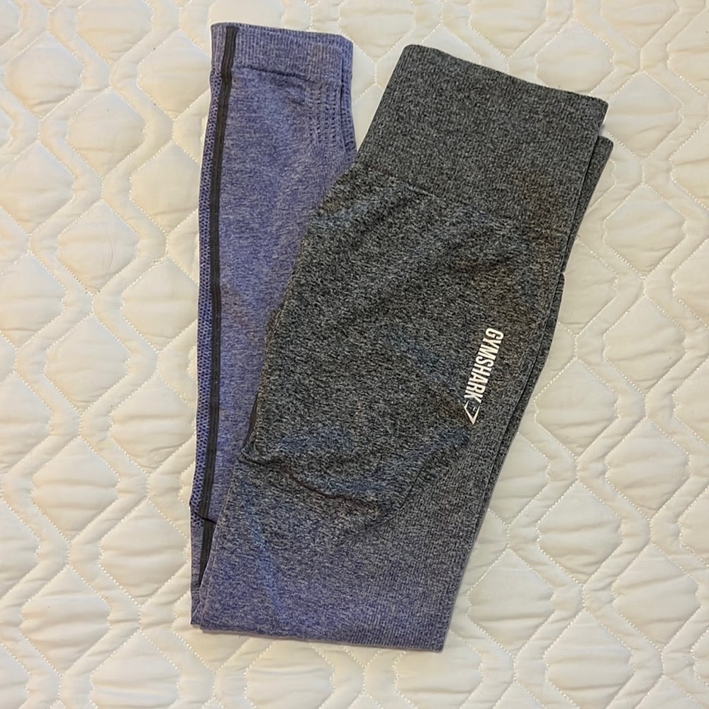 Gym, shark, purple, ombre leggings